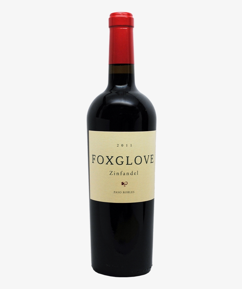 Foxglove Zinfandel - Glass Bottle, transparent png download