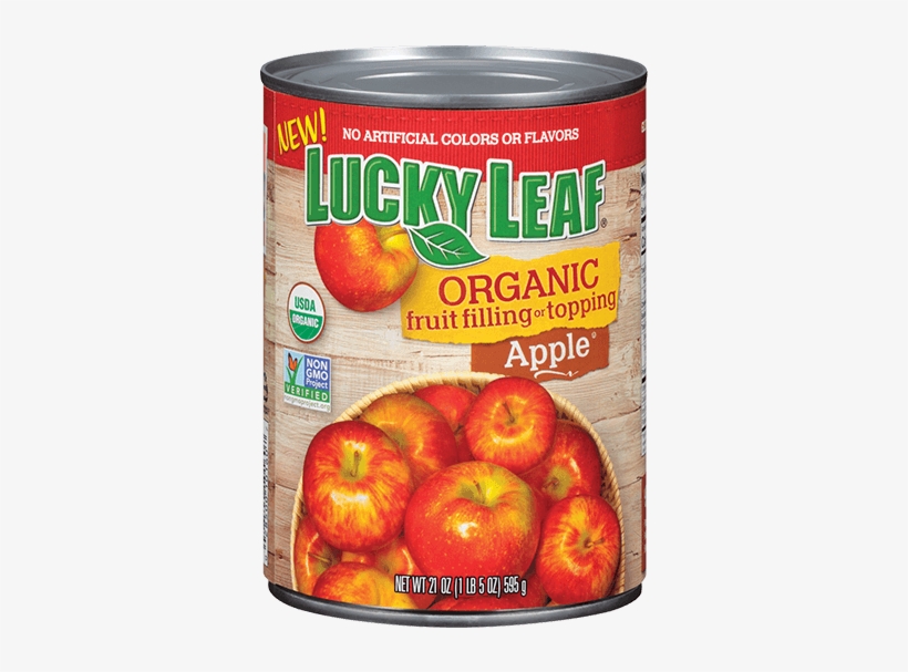 Organic Apple Fruit Filling - Lucky Leaf Organic Apple Fruit Filling Or Topping -, transparent png download