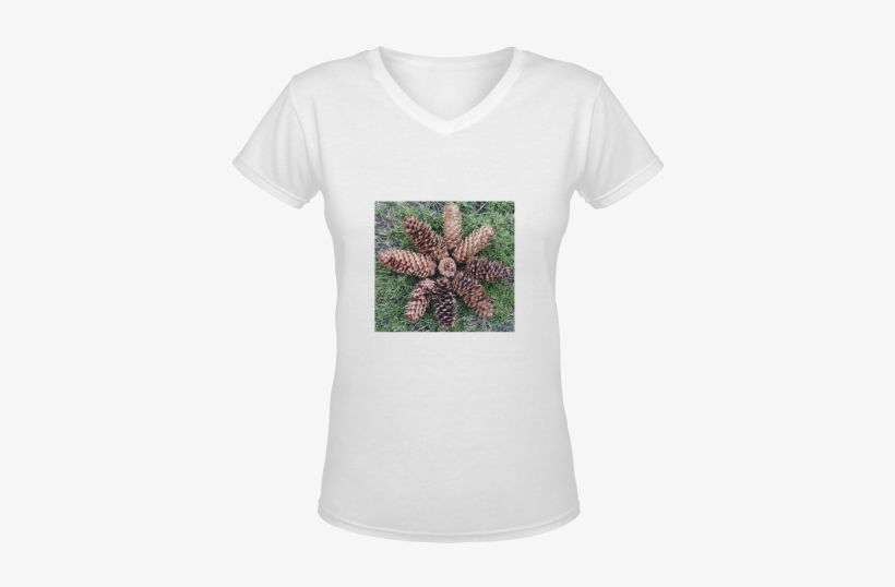 Pine Cones Women's Deep V Neck T Shirt - All About The Benjamins Shirt, transparent png download