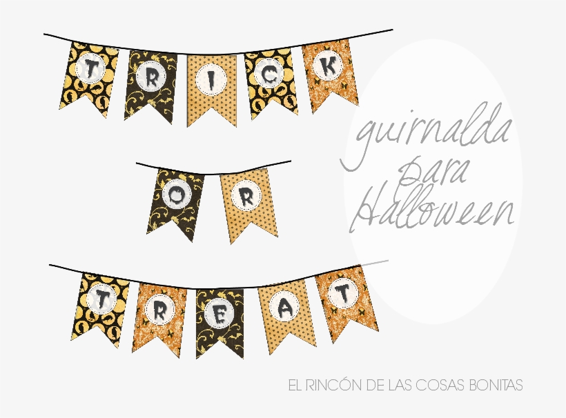 Freebie Guirnalda Imprimible Para Halloween - Banner, transparent png download