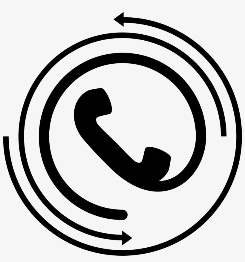 Telephone Receiver With Circular Arrows Comments - Telephone Circular, transparent png download