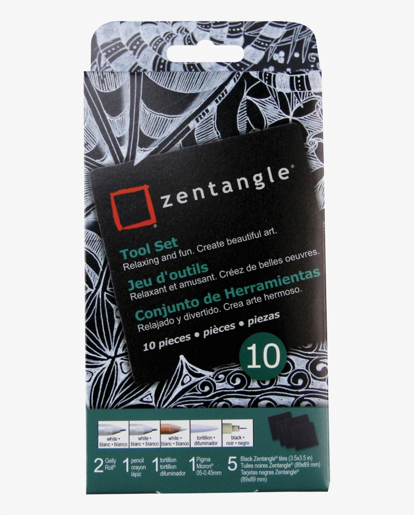 View Larger Image - 10 Pieces, Zentangle Set With 2 Gelly Roll White, 3.5", transparent png download