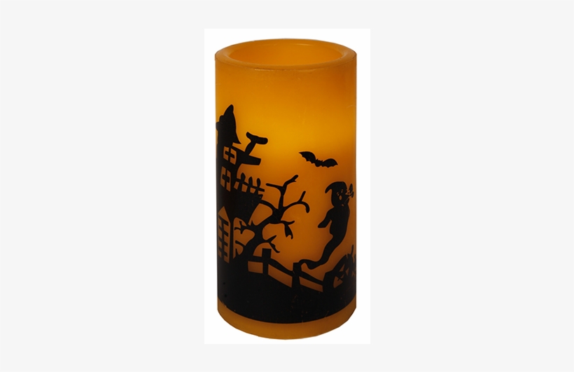 Led Pillar Candle Halloween - Halloween Led-bloklys, Batteridrevne, transparent png download