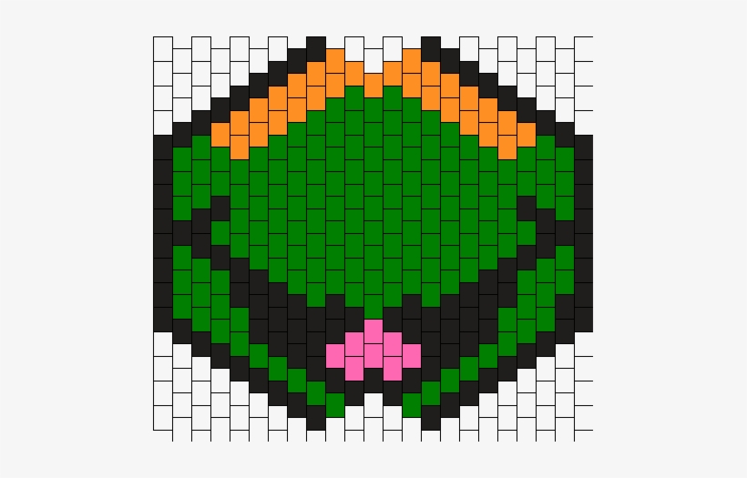 Mikey Ninja Turtles Surgical Mask Bead Pattern - Bear Kandi Mask Pattern, transparent png download