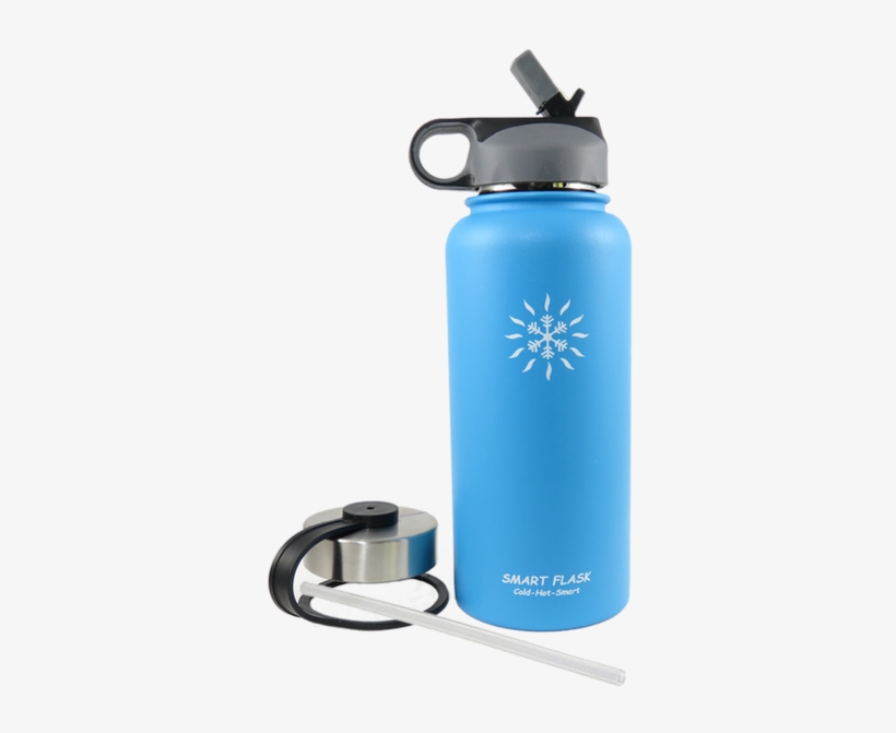 Insulated Water Bottle With Straw Lid, transparent png download