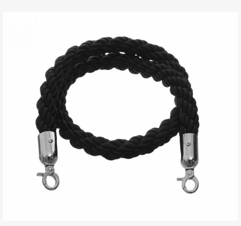 Black Bollard Rope - Rope, transparent png download
