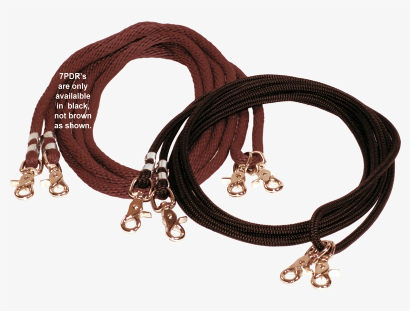 Firm Poly Rope Draw Reins Black - Draw Reins And Running Reins, transparent png download