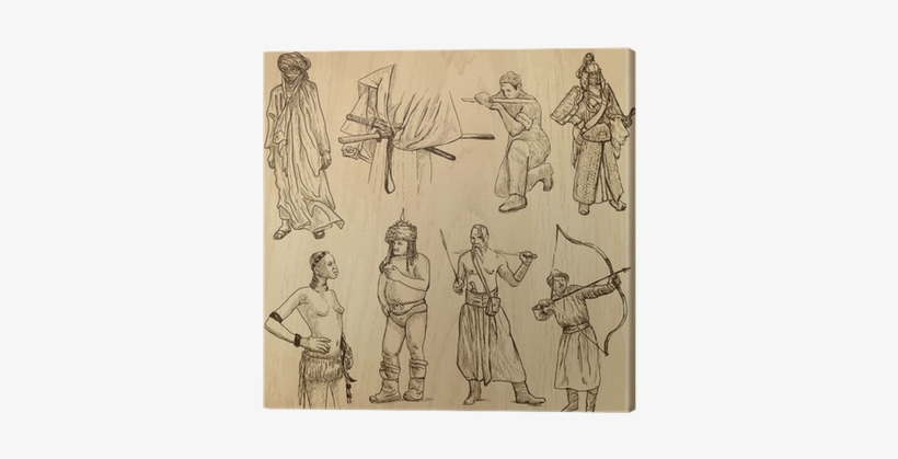 Warriors Around The World - Drawing, transparent png download