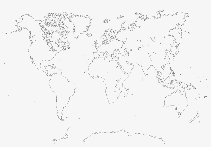 Large Size World Mapquality - Charles Darwin Weltreise, transparent png download