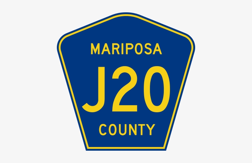 Mariposa County J20 - County Road Sign Blue, transparent png download