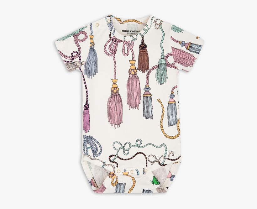 Tassels Short Sleeve Body - Mini Rodini Tassels Tee, transparent png download