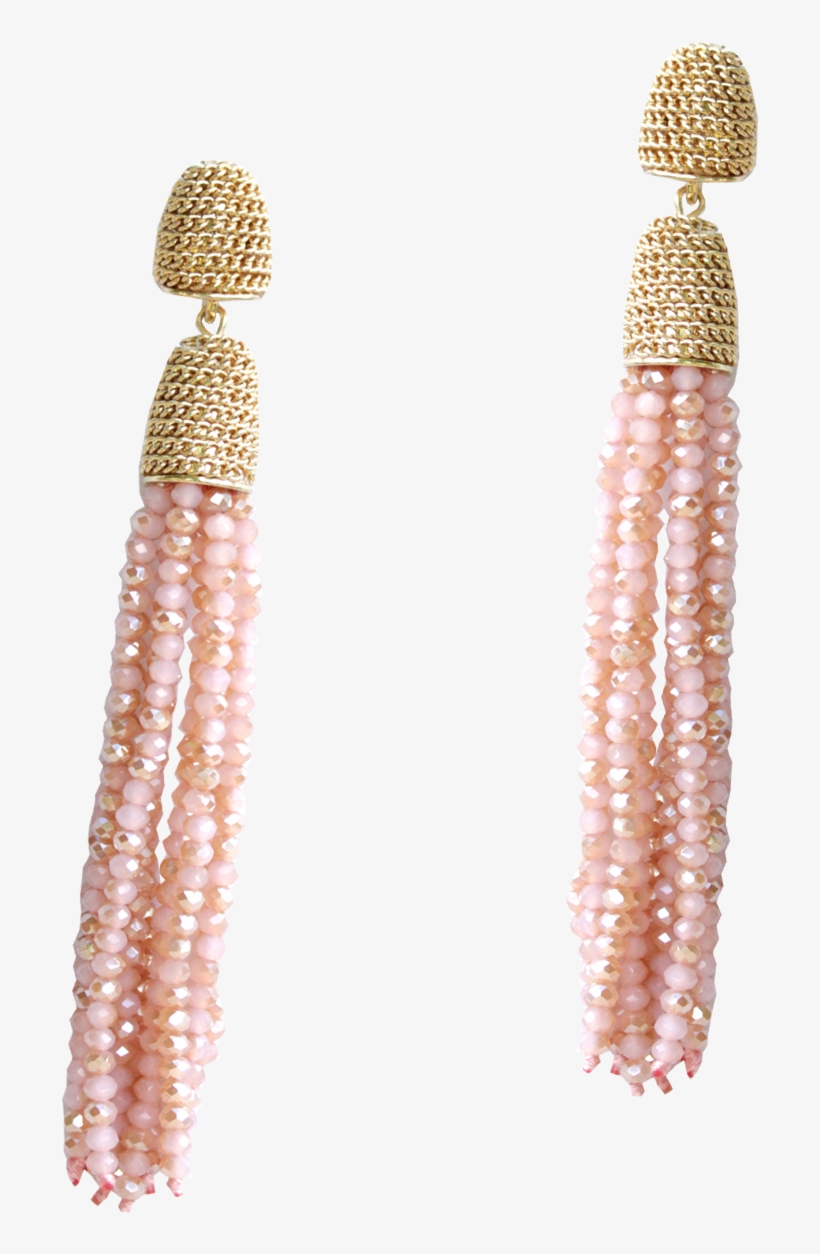 Peach Tassel Earrings - Earring, transparent png download