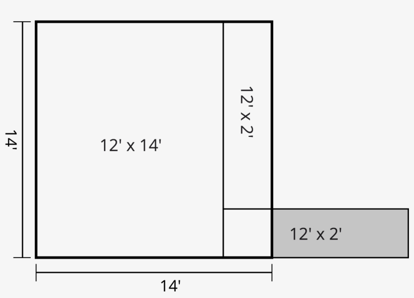 Illustration Showing How To Estimate Carpet For A Room - Carpet, transparent png download