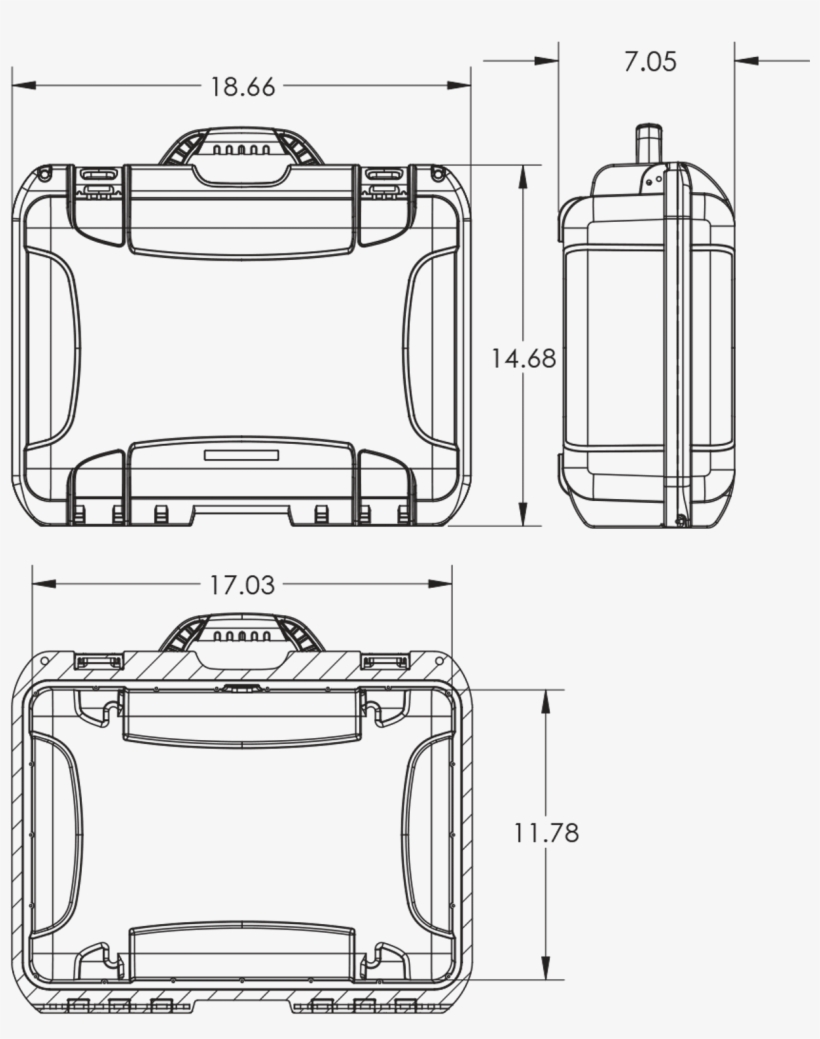 Dimensions Of The Nanuk 925 4 Up Pistol Hard Case - 920 Case W/foam (graphite), transparent png download