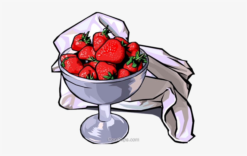 Strawberries In A Bowl Royalty Free Vector Clip Art - Strawberries, transparent png download