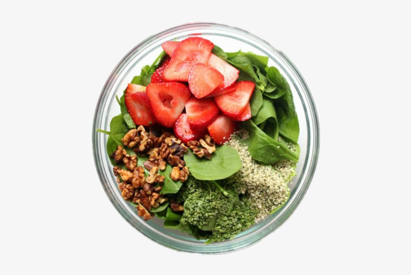 Vegetables Salad Strawberries Bowl Healthy Healthyhabit - Spinach Salad, transparent png download