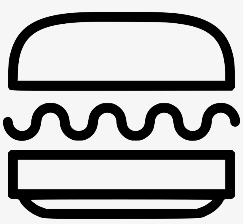 Hamburger Comments - Burger Line Icon Png, transparent png download