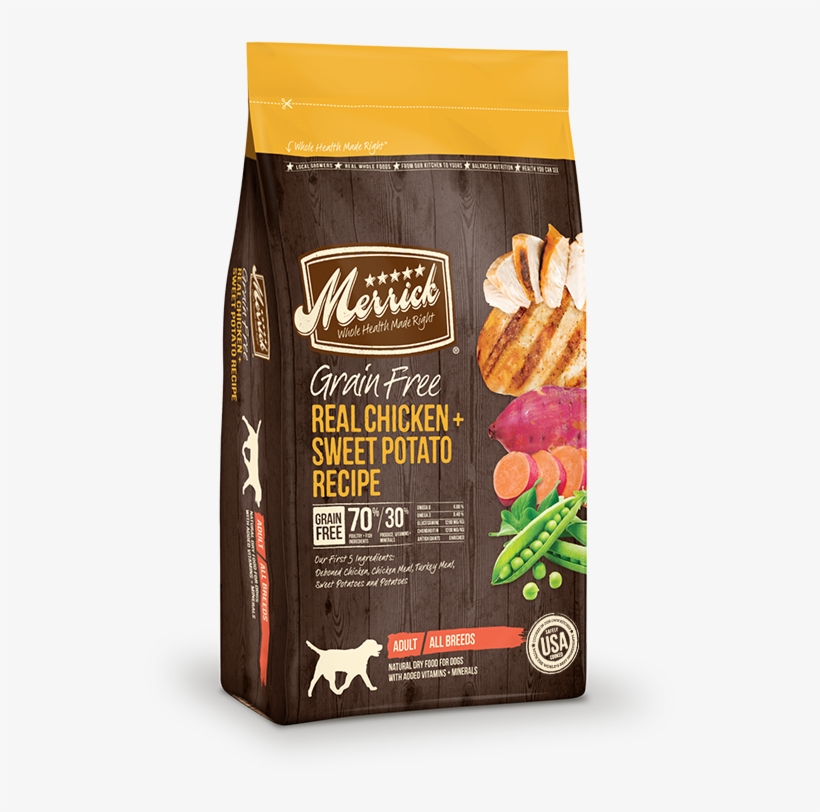 Grain Free Real Chicken Sweet Potato Recipe - Merrick Turkey Sweet Potato, transparent png download