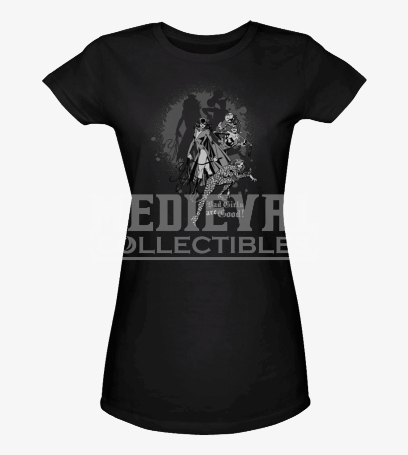 Womens Dc Bad Girls Are Good T-shirt - Dc Comics Catwoman Minerva & Harley Bad Girls Are, transparent png download