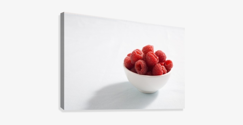 Bowl Of Raspberries Canvas Print - Printscapes Wall Art: 18" X 12" Canvas Print With Black, transparent png download