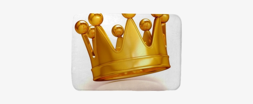3d Golden Crown On White Background Bath Mat • Pixers® - 3d Crown, transparent png download