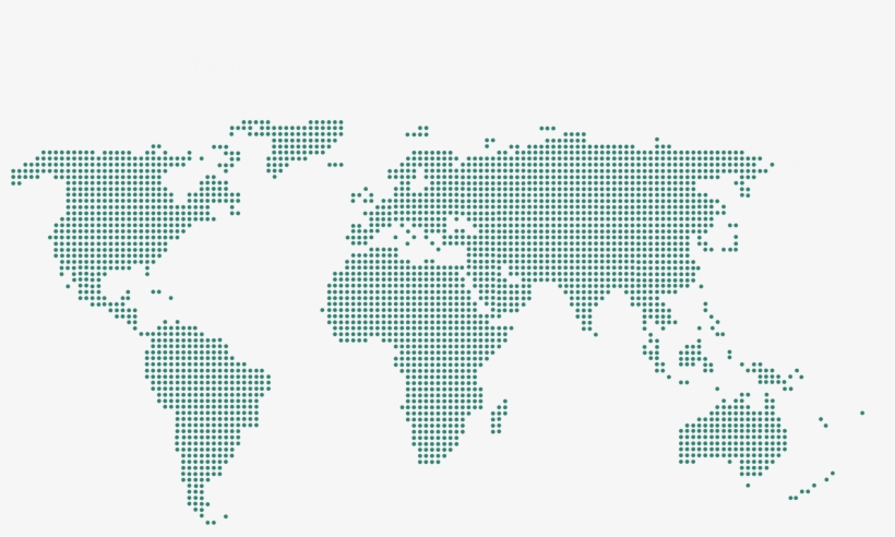 World Map Dotted Green - World Map Dotted Transparent, transparent png download