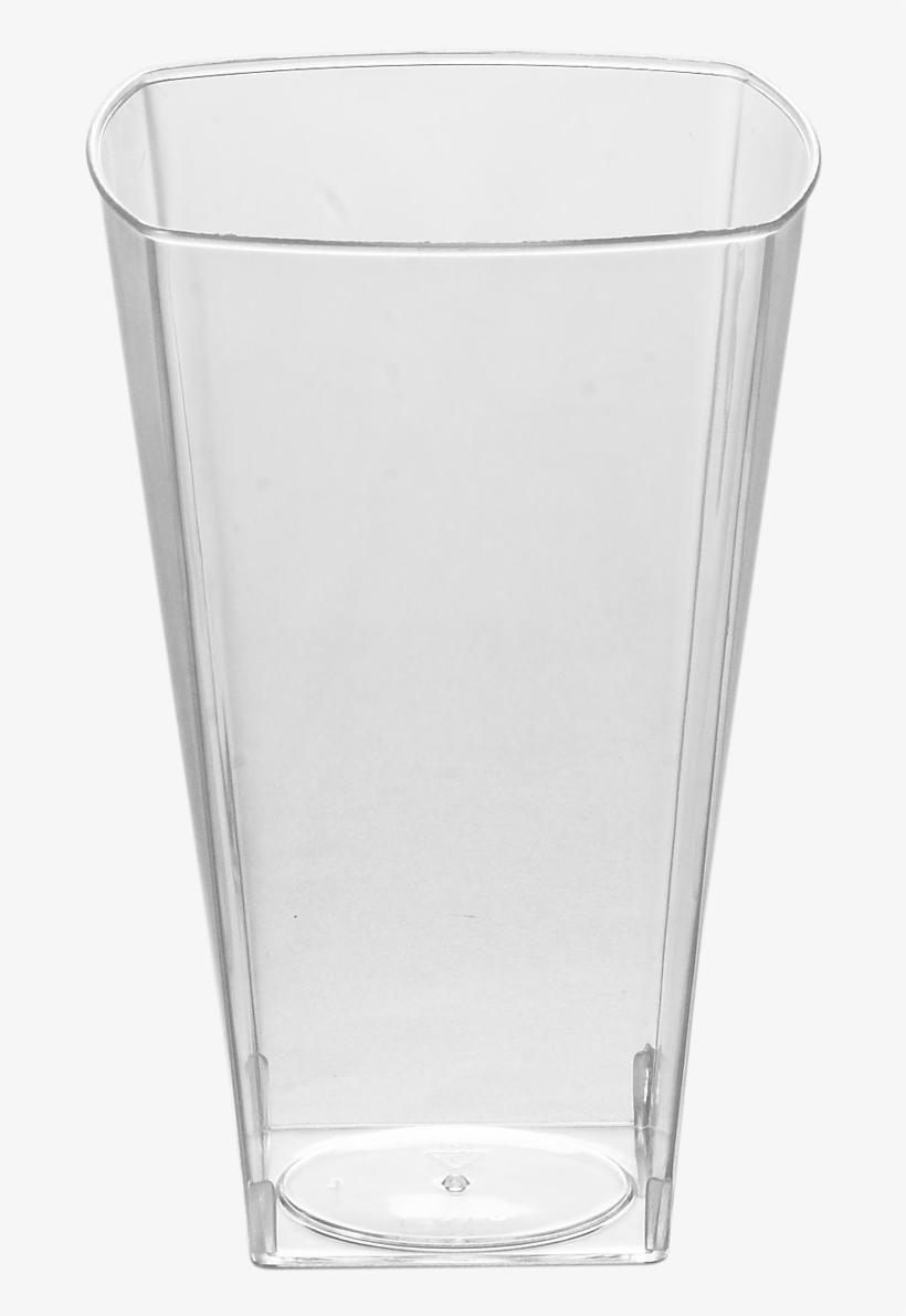 Disposable Square Hard Plastic Cups - Pint Glass, transparent png download
