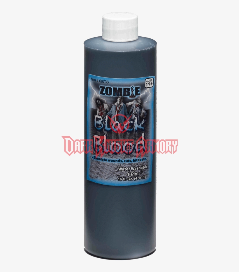 Pint Of Zombie Black Blood - Zombie Black Blood Pint - Black - 16 Oz., transparent png download