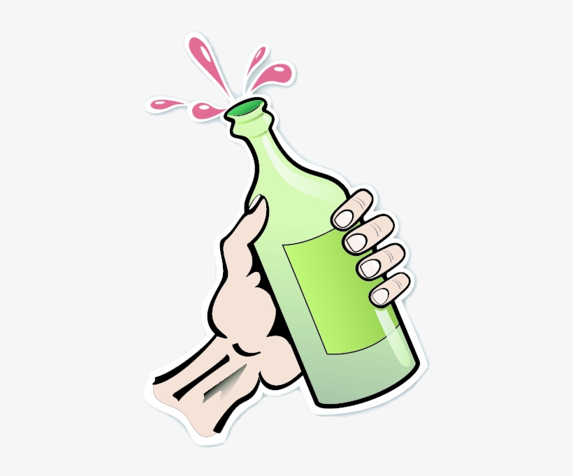 Beer Bottle Clipart Png - Hand With Bottle Clipart, transparent png download
