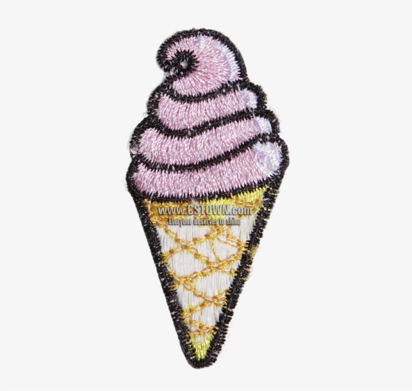 Cartoon Custom Ice Cream Pattern Embroidery Patch - Embroidery, transparent png download