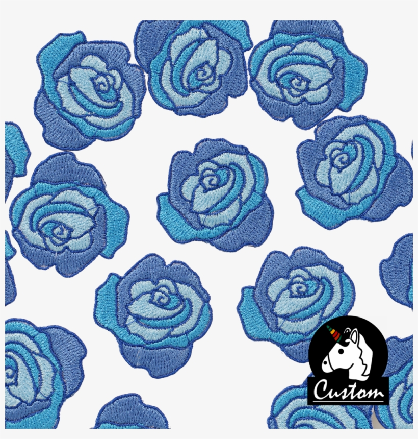 Custom Blue Rose Patch - Rose, transparent png download