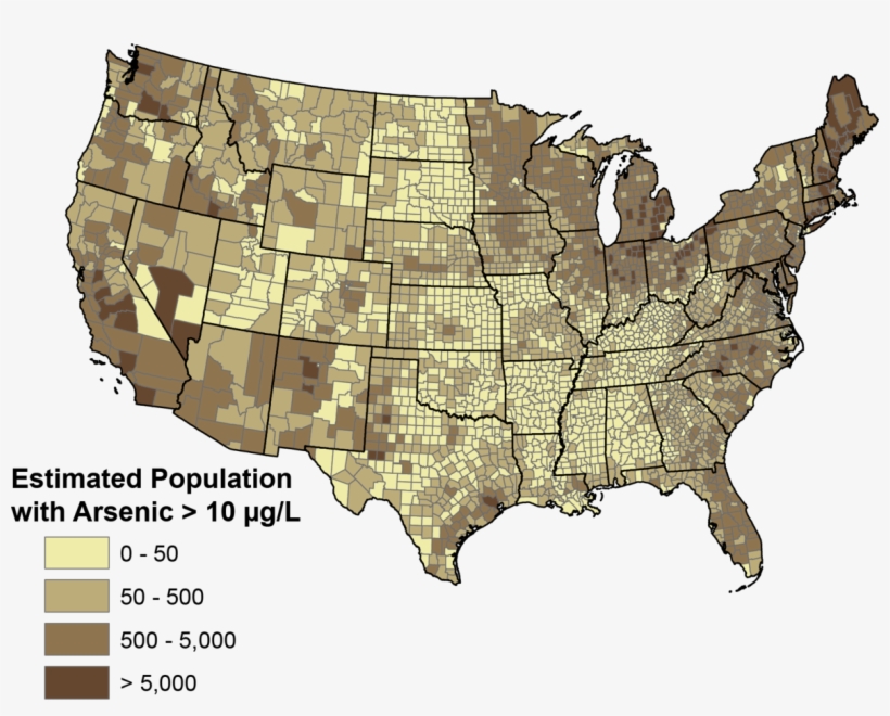 Estimates Of How Many Private Domestic Well Users In - Average Yearly Temperature Map, transparent png download