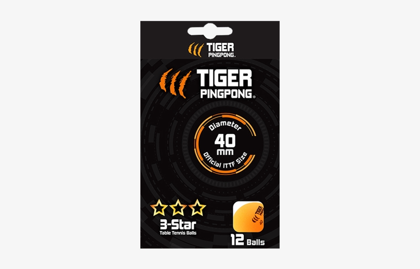 Premium 3-star 12pc - Ping Pong Balls, transparent png download
