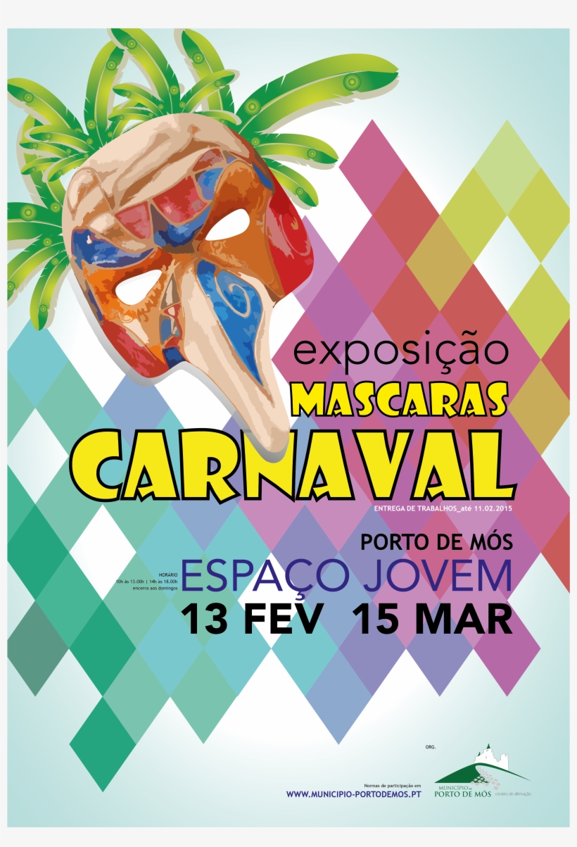 Exposição De Máscaras De Carnaval - Flyer, transparent png download