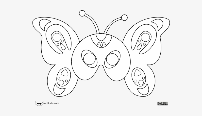566 × 400 En Taller Máscaras De Carnaval - Mascara De Mariposa, transparent png download