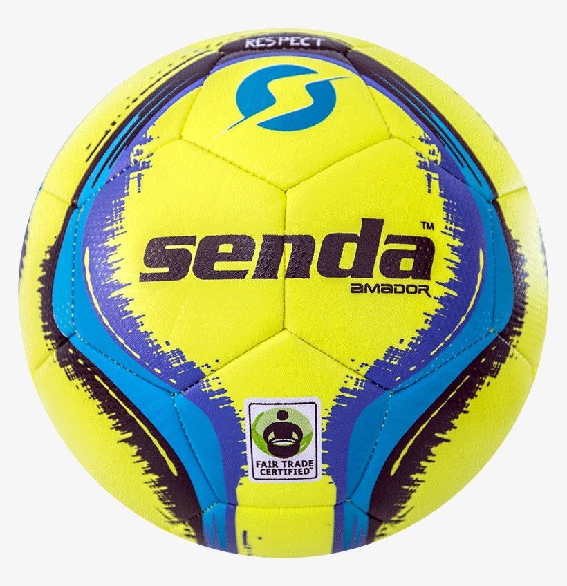 Front Face Of A White And Blue Amador Training Soccer - Senda Soccer Ball, transparent png download