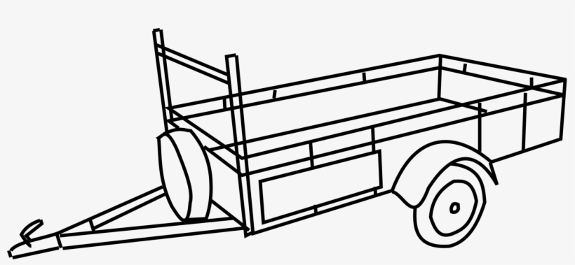 Semi-trailer Truck Flatbed Truck Computer Icons - Trailer Black And White, transparent png download