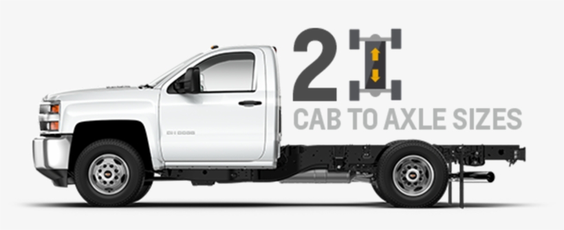 2018 Silverado Chassis Cab Truck 2 Cab Axle Sizes - 2018 Chevy 3500 Cab And Chassis, transparent png download