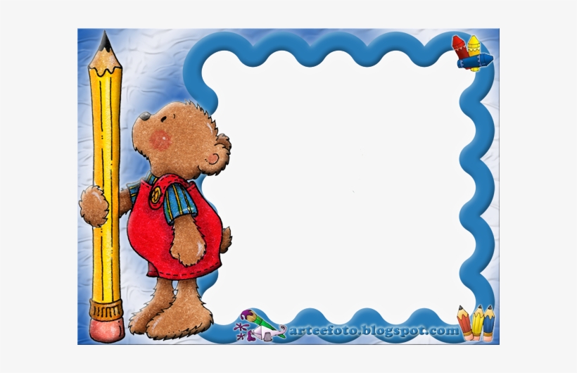 Escolar-ursinho - Teddy Bear With Pencil, transparent png download