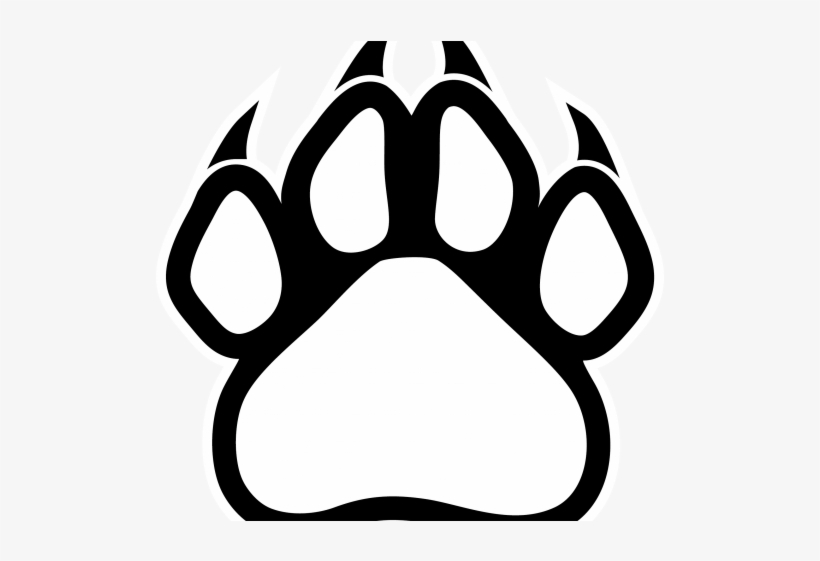 Dog Paw Print Outline Wolf Paw Clipart Transparent PNG - - Free Download on NicePNG