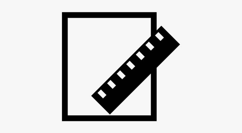 Paper And Ruler Vector - Icons Black Service Learning, transparent png download