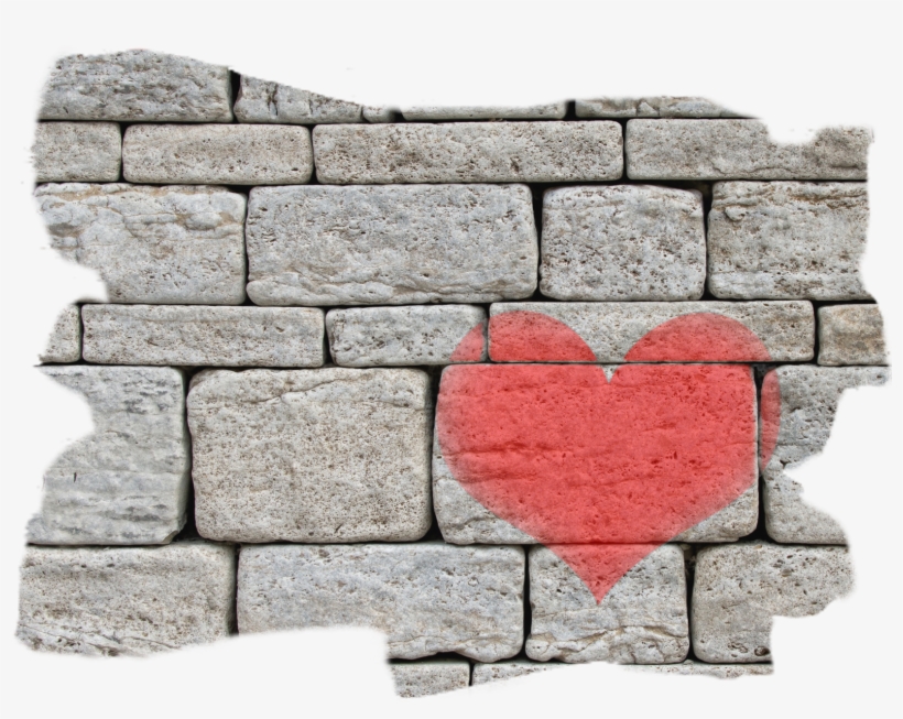 Heart On Cinder Block Wall - Frammenti Di Un Monologo Amoroso, transparent png download