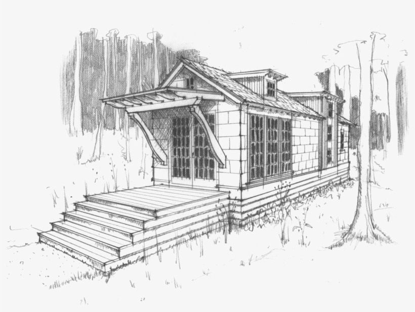 Low Country Elevation Sketch - Floor Plan, transparent png download