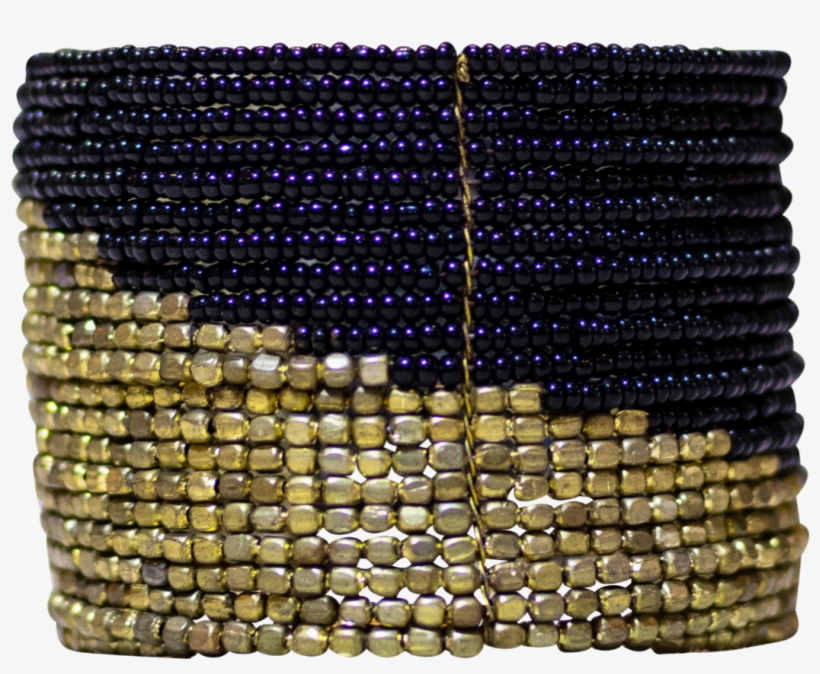 Black And Gold Beaded Bracelet - Bracelet, transparent png download