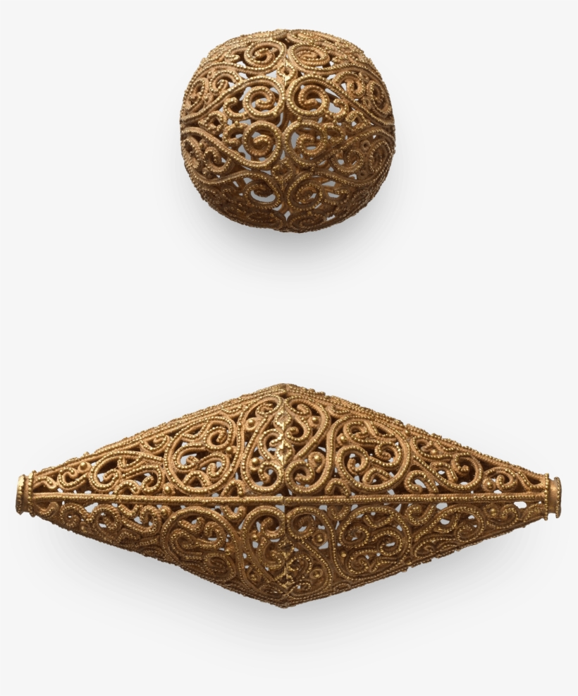Spherical And Biconical Gold Beads, 1100 Islamic Dynastic - Gold, transparent png download