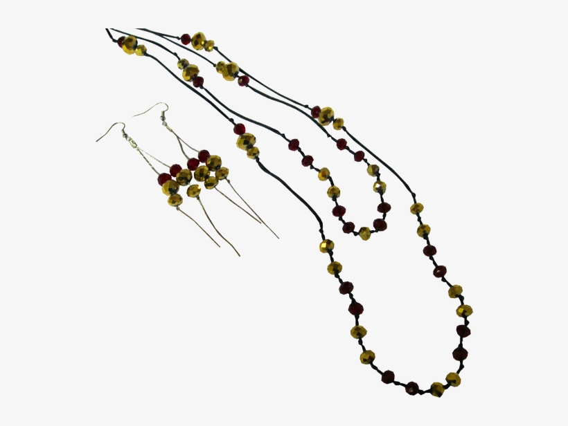 Pitt State Gorillas Crimson And Gold Beaded Double - Loft Beaded Double Strand Necklace, transparent png download