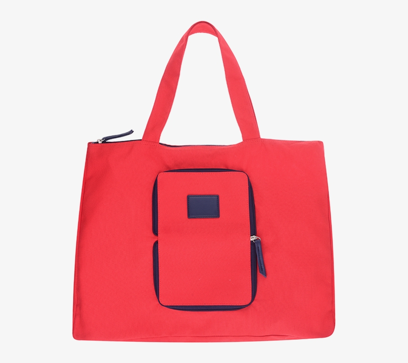 Shopping Bag Rak Fabric Red/navy - Handbag, transparent png download