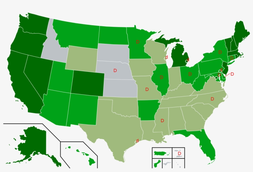 Mapping Decriminalization By City - Legal Marijuana Usa, transparent png download