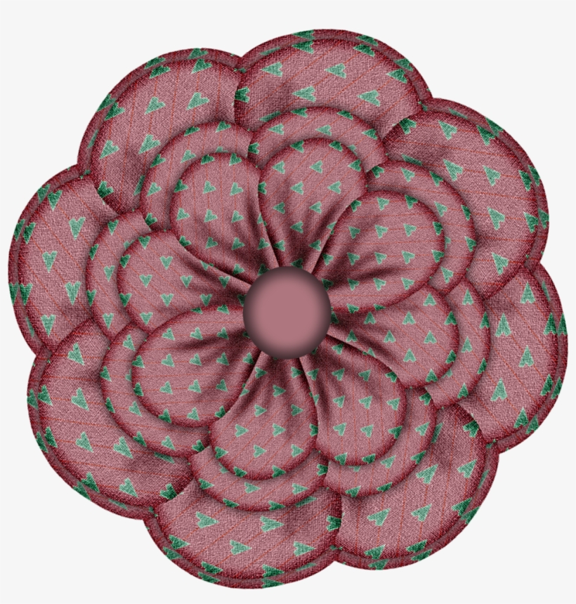 Fabric Flower Png Background Image - Transparent Fabric Flowers Clip Art, transparent png download