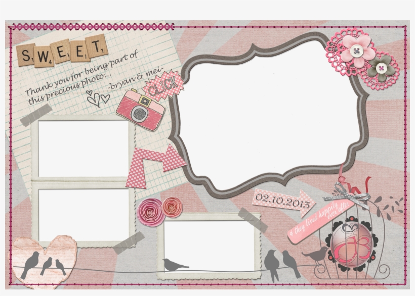 The Photos Will Go On The Blank Spaces In The Layout - Booth Layout Blank, transparent png download